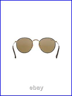 Ray Ban Rond Cuir RB 3475Q 112/53 Mat Arista-Brown Leathe WithMarron 50mm