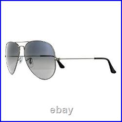 Ray-Ban Soleil Aviator 3025 Gunmetal Polarisé Dégradé Bleu Gris 004/78 L