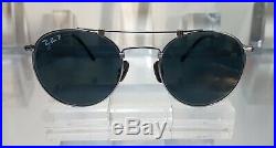 Ray Ban Titanium Made in Japan RB8147M Round Silver 9165 5021 140 3P Polarised