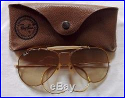 Ray Ban USA Bausch & Lomb Gold Vintage Aviateur Outdoorsman 58 MM