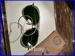 Ray Ban Vintage 60 s Bausch E Lomb B&L Wire Aviate Aviator G15 green lens