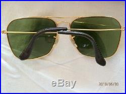 Ray Ban Vintage B&L CARAVAN NAVAL COMMAND Gold. G-15 Green 58-16. USA. Con Funda