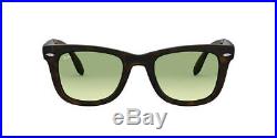 Ray Ban Wayfarer Pliage RB4105 894/4M Havane Tortue Vert Nuancé Lentille 50-22