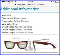 Ray Ban Wings Bausch And Lomb Tortuga Brown W0407 Rare! New Old Stock