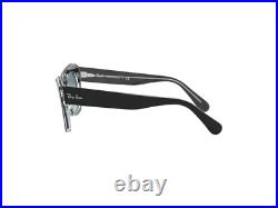 Ray-Ban lunettes de soleil RB2186 12943M BLACK ON TRASPARENT Noir bleu Unisexe