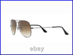 Ray-Ban lunettes de soleil RB3025 AVIATOR LARGE METAL 004/51 Gunmetal unisexe