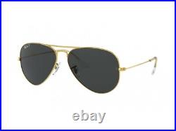 Ray-Ban lunettes de soleil RB3025 AVIATOR LARGE METAL 919648 Noir or Unisexe