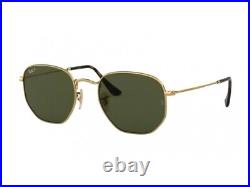 Ray-Ban lunettes de soleil RB3548N HEXAGONAL 001/58 Or vert unisexe
