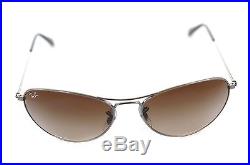 Ray-Ban rb3496e 004/13 60mm hommes métal ovale Lunettes de soleil aviateur