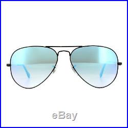 Ray-ban Lunettes de Soleil Aviateur 3025 002/4O Noir Dégradé Bleu Flash Miroir