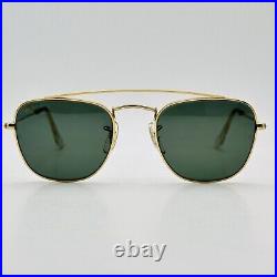 Ray ban Lunettes de Soleil Femme Homme Ovale Or Bébé Lomb W1344 ARISTA B&L NOS