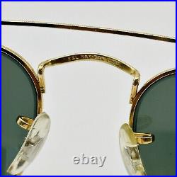 Ray ban Lunettes de Soleil Femme Homme Ovale Or Bébé Lomb W1344 ARISTA B&L NOS