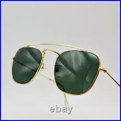 Ray ban Lunettes de Soleil Femme Homme Ovale Or Bébé Lomb W1344 ARISTA B&L NOS