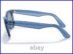 Ray ban Lunettes de Soleil Wayfarer RB2140 658756 50-22 Transparent Bleu