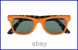 Ray ban RB2140 124252 Wayfarer Orange Bleu Polarisé 50 MM Unisexe Soleil