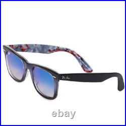 Ray ban Soleil Classique Wayfarer RB 2140 1198/40 Gris Bleu Dégradé Miroir 50mm