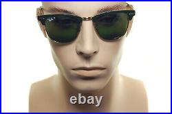 Rayban Clubmaster Métal Polarisé Chromance RB3716 9255G4 51mm Arista or Vert