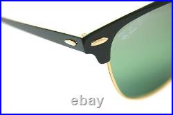 Rayban Clubmaster Métal Polarisé Chromance RB3716 9255G4 51mm Arista or Vert