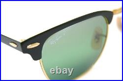 Rayban Clubmaster Métal Polarisé Chromance RB3716 9255G4 51mm Arista or Vert