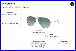 Sunglasses Lunettes Soleil ray ban 3025 001/3M 58 Aviator ray-ban 001 3M Bleu