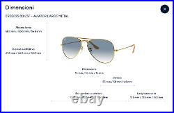 Sunglasses Lunettes de Soleil ray ban 3025 001/3F 55-14 Aviator RB3025 001 3F