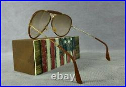 °Sunglasses Ray-Ban B&L Shooter 62-14 LEATHERS Brown changeables lenses 80s