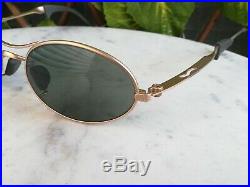 Sunglasses Ray Ban Bausch & Lomb W2177 Orbs Ellipse Oval Gold Vintage