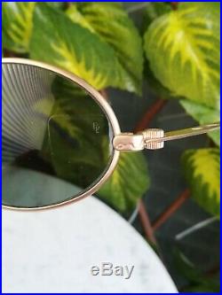 Sunglasses Ray Ban Bausch & Lomb W2177 Orbs Ellipse Oval Gold Vintage