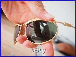 Sunglasses Ray Ban Bausch & Lomb W2568 Oval Gold ORBS PREDATOR Vintage + case