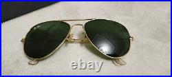 VINTAGE B&L RAY BAN AVIATEUR Original LUNETTES DE SOLEIL Made In Italy