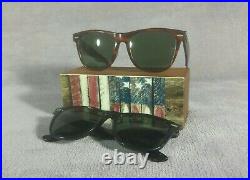 °Vintage 2 sunglasses Ray-Ban B&L USA Wayfarer II Mock tortoise & Ebony 1980's