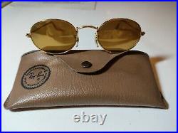 Vintage B&L Ray Ban Bausch & Lomb B15 Diamond Hard Mirror Oval W1909 withCase