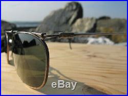 Vintage B&L Ray Ban U. S. A. W1537 Deco Metal Square Silver Arista Sunglasses