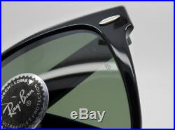 Vintage B&L Ray-Ban USA L1724 Noir G15 Wayfarer II Lunettes de Soleil