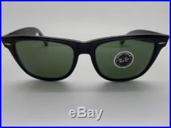 Vintage B&L Ray-Ban USA L1724 Noir G15 Wayfarer II Lunettes de Soleil