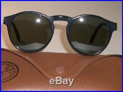 Vintage B&L Ray-Ban W0930 Noir Brillant G15 Petit Gatsby Style 1