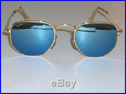 Vintage B&L ray ban Arista Bleu à Reflets Style III G15 Aviateur Soleil Neuf