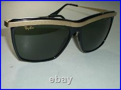 Vintage B&L ray ban W0741 Noir / Mat Or Bordure G15 UV Olympian III Soleil