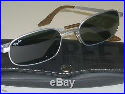 Vintage B&L ray ban W2192 Sidestreet Argent G15 UV Rectangulaire Soleil Menthe