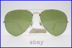 Vintage Lunettes de Soleil Ray Ban BAUSCH + LOMB or Blanc Ovale Lunettes