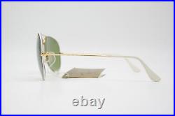 Vintage Lunettes de Soleil Ray Ban BAUSCH + LOMB or Blanc Ovale Lunettes