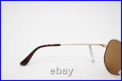 Vintage Lunettes de Soleil Ray Ban P RB8028K Or Braun Ovale Lunettes