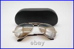 Vintage Lunettes de Soleil Ray Ban P RB8028K Or Braun Ovale Lunettes