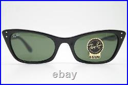 Vintage Lunettes de Soleil Ray Ban RB 2299 Lady Burbank Argent Noir Ovale