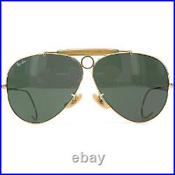 Vintage RAY-BAN SHOOTER SPORT sunglasses USA 1980's Gold Plated