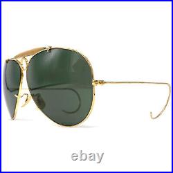 Vintage RAY-BAN SHOOTER SPORT sunglasses USA 1980's Gold Plated