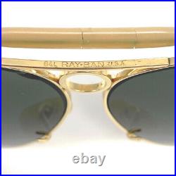 Vintage RAY-BAN SHOOTER SPORT sunglasses USA 1980's Gold Plated