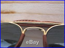 Vintage Ray Ban B&L Outdoorsman Leathers G15 Aviator Sunglasses