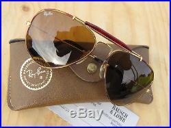 Vintage Ray Ban B&L Outdoorsman Tortuga Inserts B15 Aviator Sunglasses Mint Cond
