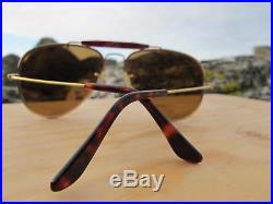 Vintage Ray Ban B&L Outdoorsman Tortuga Inserts B15 Aviator Sunglasses Mint Cond